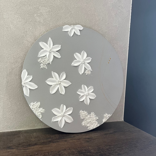 現代アート　30×30㎝　花　テクスチャーアート　モダン　アートパネル 現代アート 30㎝ テクスチャーアート お花 フラワー モダン 絵画