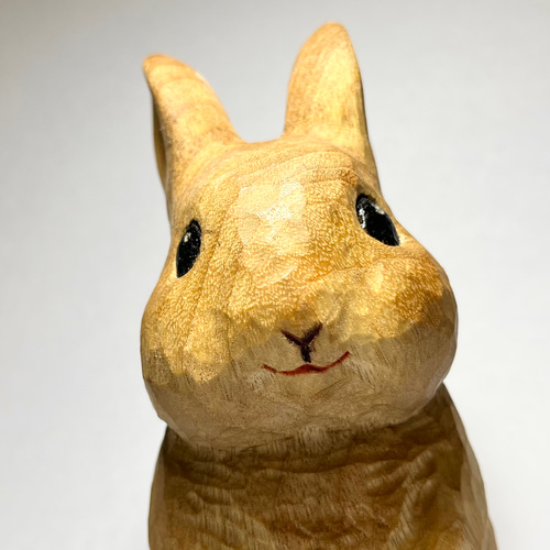 手作り木工うさぎ 手足が動かせるうさぎのパペット人形 バリ雑貨 アジアン置物