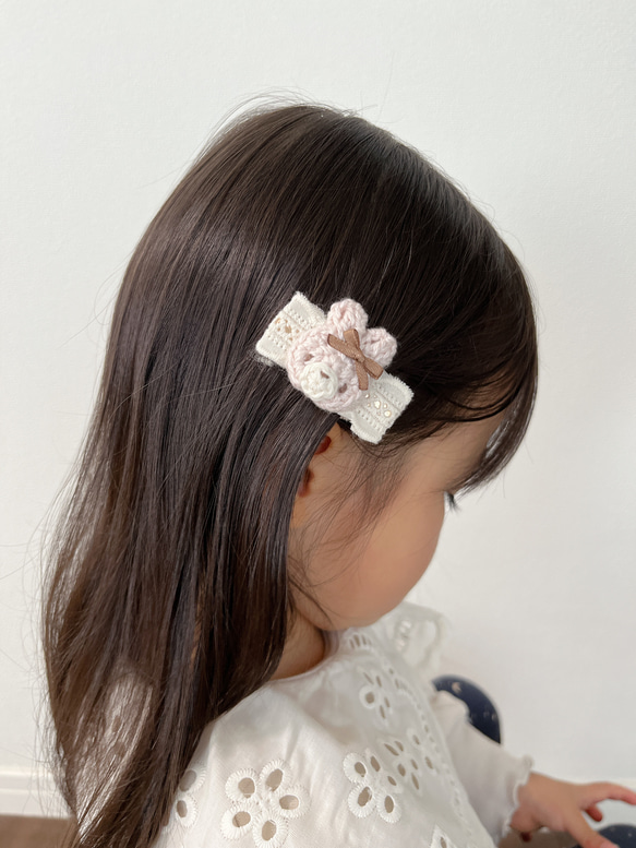 選べる♡うさちゃんくまちゃんヘアクリップ 8枚目の画像