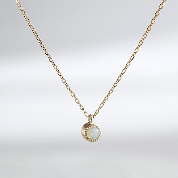 Opal birthstone necklace [P033K18/K10OP] 1枚目の画像