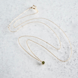 Tourmaline birthstone necklace [P033K18/K10TM] 6枚目の画像