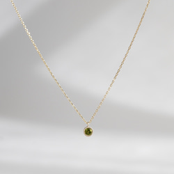 Tourmaline birthstone necklace [P033K18/K10TM] 3枚目の画像