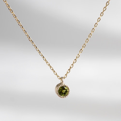 Tourmaline birthstone necklace [P033K18/K10TM] 1枚目の画像