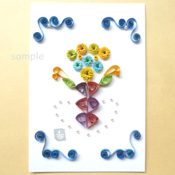 『花瓶の花』Paper Quilling 1枚目の画像