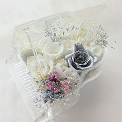 プリザーブドフラワー／グランドピアノシリーズ】ホワイトローズ