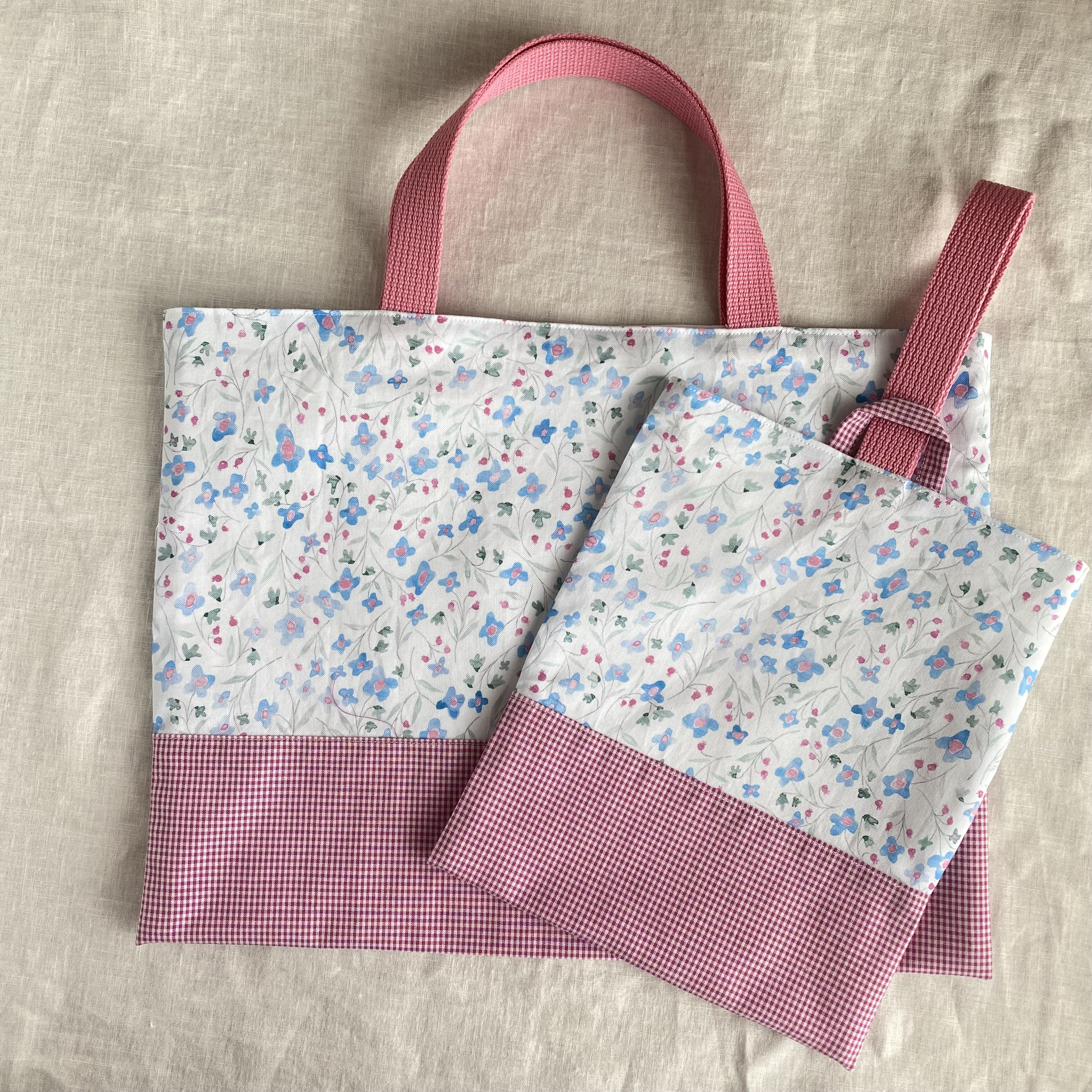 【オーダー承ります】レッスンバッグ　シューズ袋　ハンドメイド 単品販売＆入園入学セット販売○△サイズオーダーレッスンバッグ
