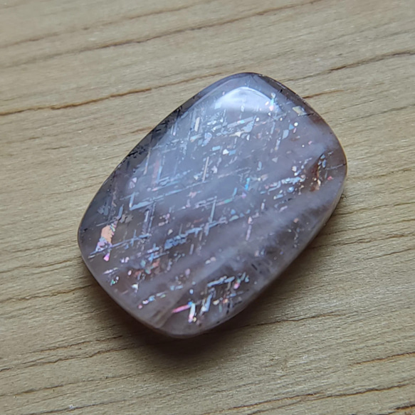 希少石 Rainbow Lattice Sunstone No.7 ルース 4枚目の画像