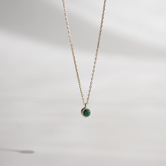 Peridot birthstone necklace [P033K18/K10PE] 5枚目の画像