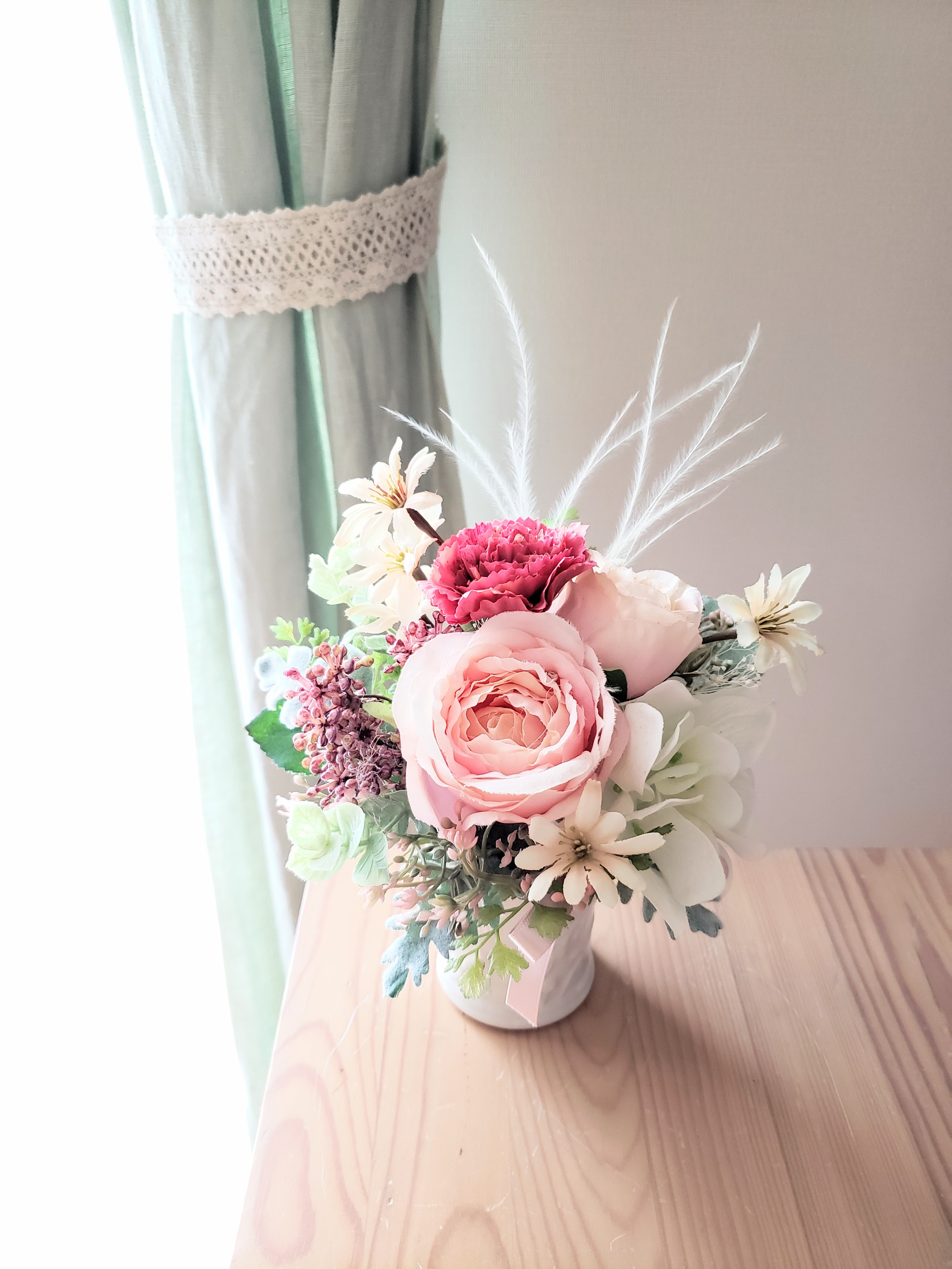 ガーデニングDIYデコ園芸工作 【超美品】造花合成花アレンジメント用花材セット