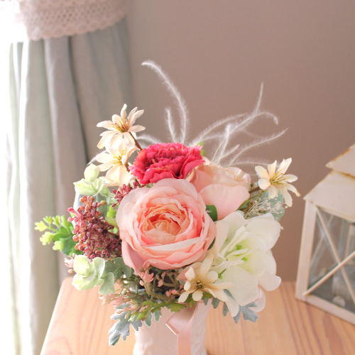 アーティフィシャルフラワー】薔薇とカーネーションのミニ