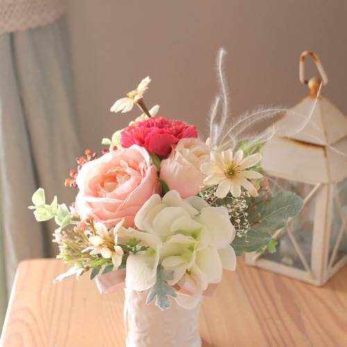 アーティフィシャルフラワー】薔薇とカーネーションのミニ