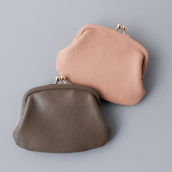 送料無料 小さい財布 ミニマム 革巻き がま口 国産 シュリンクスムース ミニ財布 ガマ口 ガマグチ トープ 9枚目の画像