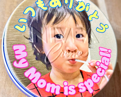 ニベア青缶（大）フタにフォトプリント ✨お世話になったあの人