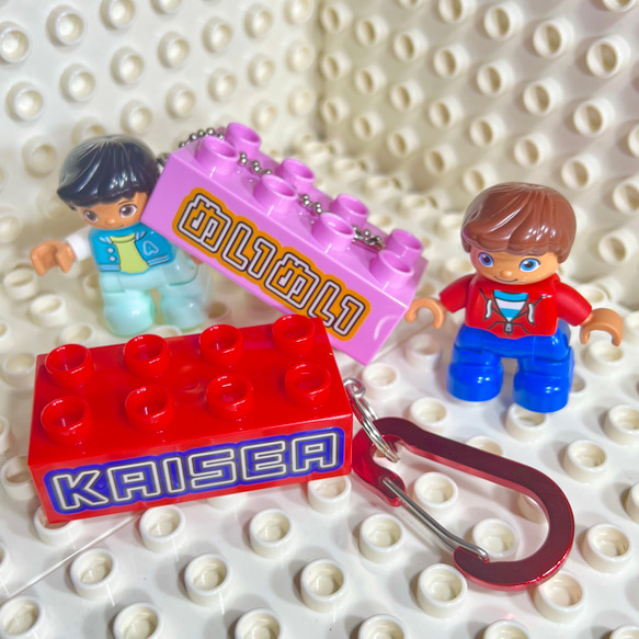 おなまえブロックキーホルダー お名前 タグ 出産 命名 記念　卒業 卒園 プレゼント 保育園 幼稚園 結婚式<受注制作> 6枚目の画像