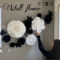 akko　ウォールフラワーセット ホワイト F'(葉)1豪華ウォールフラワーセット(葉っぱ付き) ホワイトのお花