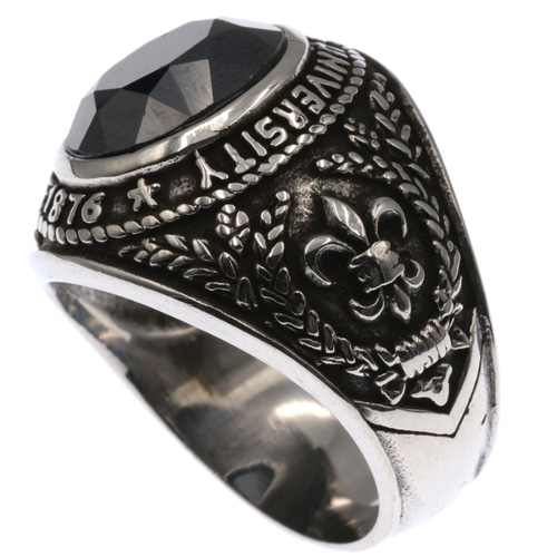 リング メンズ ステンレス 指輪 ごつめ カレッジリング 大きいサイズ