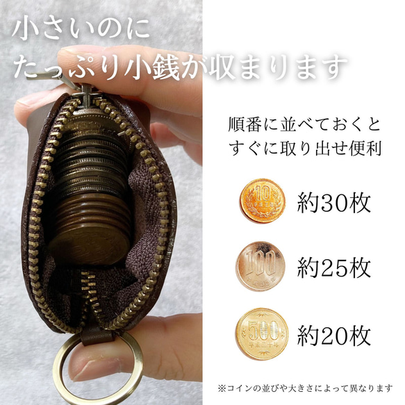 【再販】コインケース 革 メンズ レディース 小銭入れ 財布 小さい財布 レザー ミニ財布 皮 本革 本皮 牛革 牛皮 4枚目の画像