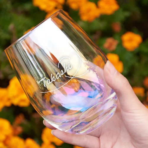 ガラスの器　オーロラ 加工 ガラスの器オーロラ 加工