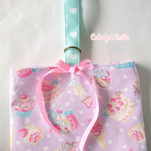 ネームタグ付き☆レッスンバッグ＆シューズバッグセット(りぼん 