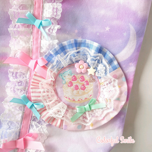 ネームタグ付き☆レッスンバッグ＆シューズバッグセット(りぼん 