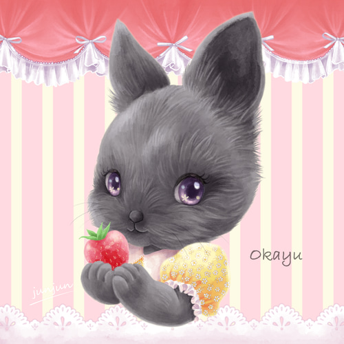 うちの子アイコン☆いちご グッズ化も可能 (犬 猫 ペット