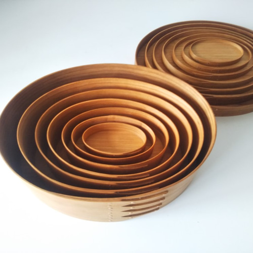 シェーカーボックス　オバール　楢 Orné de Feuilles｜シェーカーラウンドボックス - Orné de