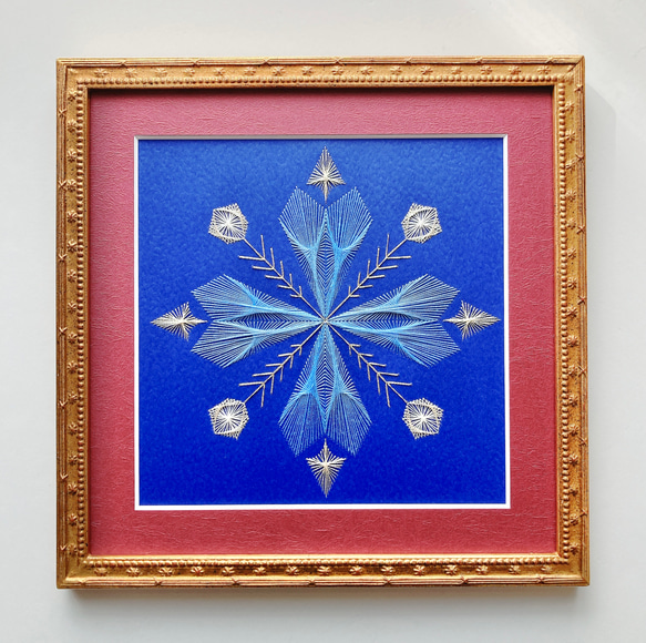 紙刺繍アート作品「氷晶六花 春蘭」 絵画 刺繍のFilagile 通販｜Creema 