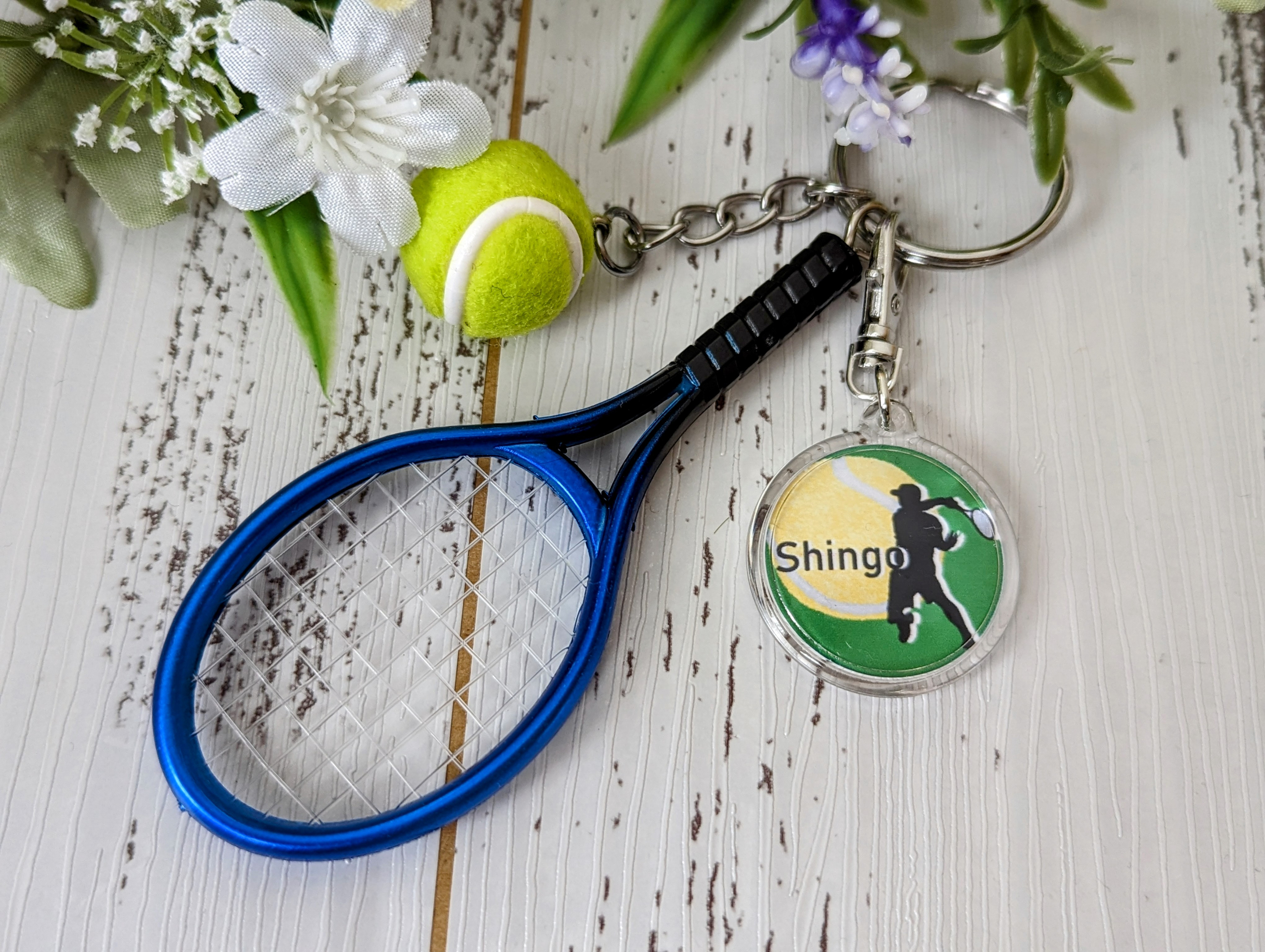 #名入 Nancy様■13個#卓球#キーホルダー#ラケット#レザー#ハンドメイド