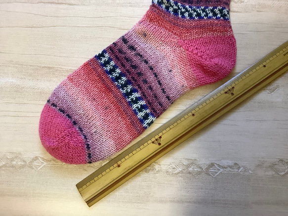 オパール毛糸の靴下　手編み　#5 3枚目の画像