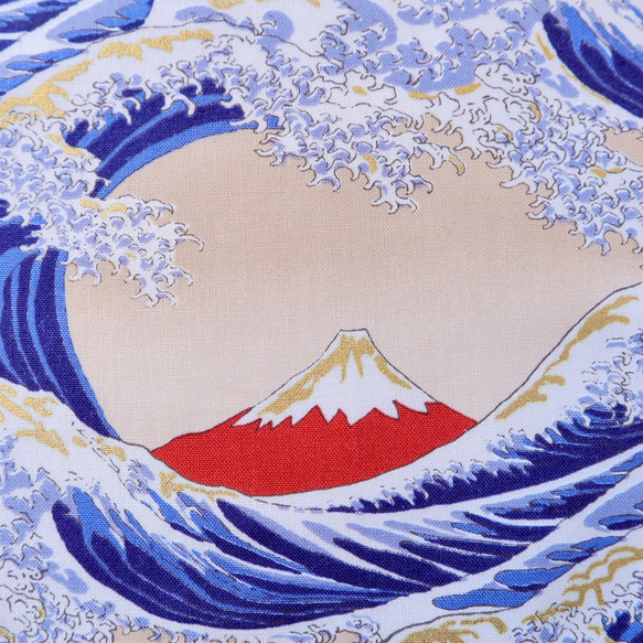 【おてごろ・大】ワンちゃん化粧まわし《大波と赤富士》【名入れOK】 2枚目の画像