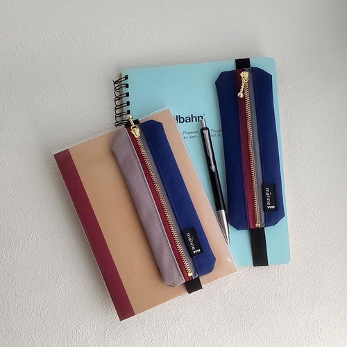 ⭐初売りセール ペンケース 手帳型 手帳が入るペンケース L パープル(パープル): ステーショナリー