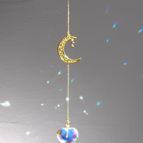 サンキャッチャー 三日月 モチーフ クリスタル ムーン おしゃれ