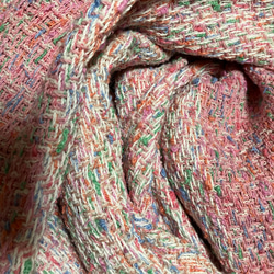 手織り　大人可愛い桜色のストール 3枚目の画像