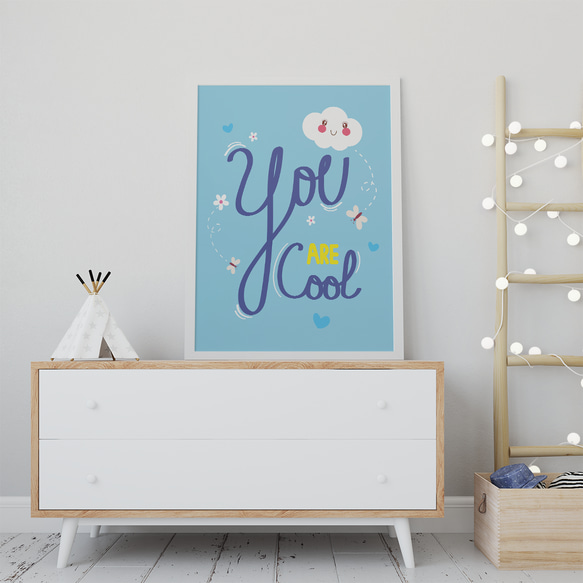 キッズ 可愛い モチベーション メッセージ You are cool / インテリアポスター ３枚セット / 025 6枚目の画像