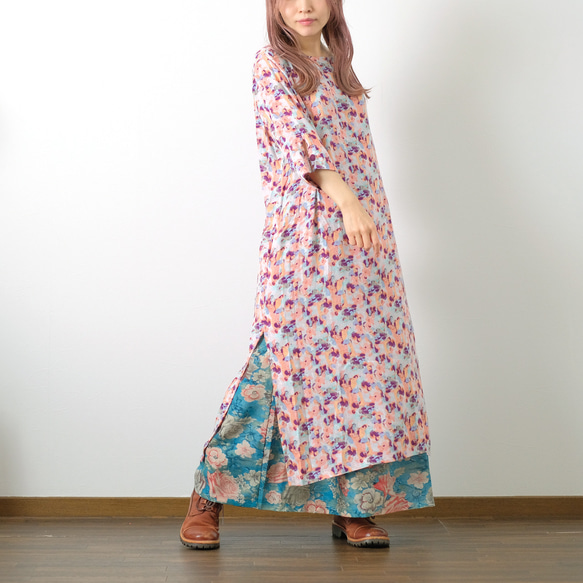 新色登場！大人リラックススタイル♪さらっと涼しいクルタワンピース 