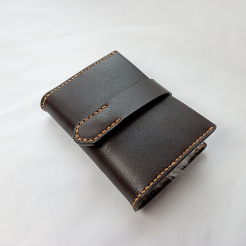 ヌメ革カバー付きムートンフライパッチ マグネット 焦げ茶 その他雑貨