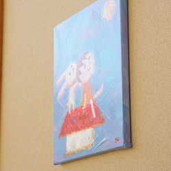 【おつきみ】＃原画＃イラスト＃ヒーリングアート＃キャンバス＃癒し＃絵画＃子供＃うさぎ＃幸せ＃あたたかい 5枚目の画像