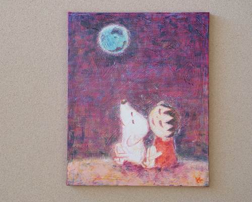 半額SALE☆ 癒しの絵画 愛と光 SMキャンバス カラーセラピー