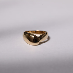 K18・プラチナ〉“tie of water wide” リング 18金地金指輪