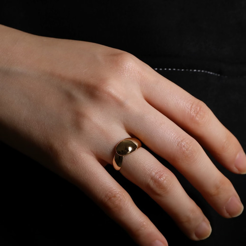 K18・プラチナ〉“tie of water wide” リング 18金地金指輪