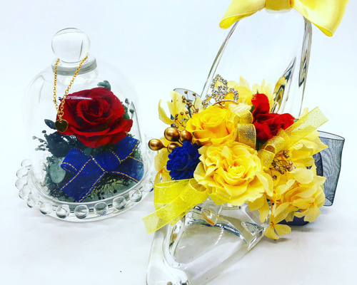 プリンセスのガラスの靴「美女と野獣バージョン」 プリザーブド