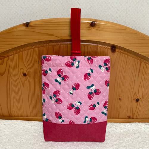 ネームタグ 付き 入園入学 5点セット ♡ いちご レッスンバッグ