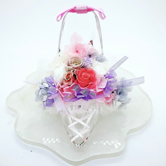 fleurmisakiのガラスの靴シリーズより　　　　　　　　『お花いっぱいラプンツェル風』 2枚目の画像