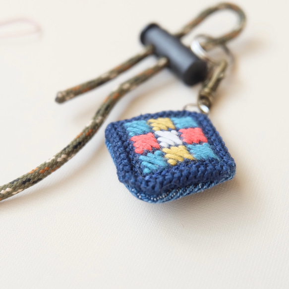 Kogin刺繡鏡頭蓋防丟帶彩色[相機鏡頭露營刺繡單眼] Colorfulnrun 第4張的照片