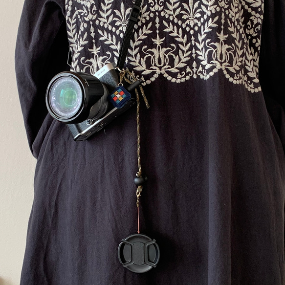 Kogin刺繡鏡頭蓋防丟帶彩色[相機鏡頭露營刺繡單眼] Colorfulnrun 第7張的照片