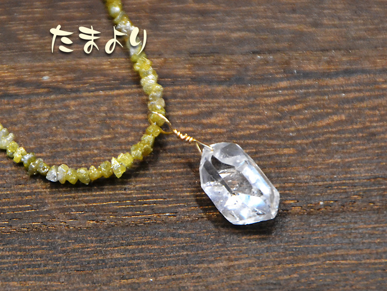 「妖精の扉」ダイヤの原石とハーキマーダイヤモンドのブレスレット03