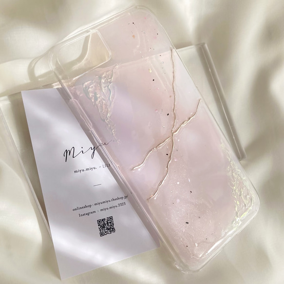 【 春 さくら 】桜 ピンク 春カラー ニュアンス 透明 大人可愛い iPhoneケース 9枚目の画像