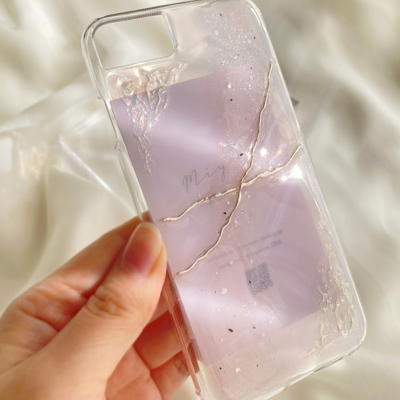 【 春 さくら 】桜 ピンク 春カラー ニュアンス 透明 大人可愛い iPhoneケース 6枚目の画像