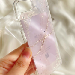 【 春 さくら 】桜 ピンク 春カラー ニュアンス 透明 大人可愛い iPhoneケース 7枚目の画像