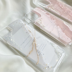 【 春 さくら 】桜 ホワイト 春カラー ニュアンス 透明 大人可愛い iPhoneケース 13枚目の画像